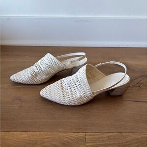 Officine Creative Cream Woven Mules